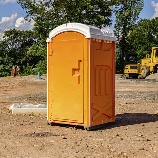 how often are the portable toilets cleaned and serviced during a rental period in Orovada